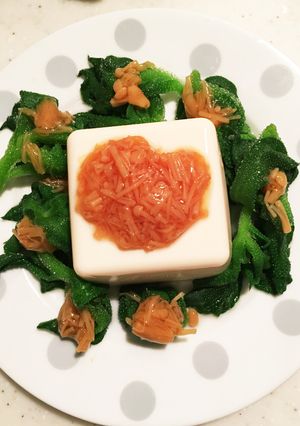 豆腐とアイスプラントの簡単サラダ♪-レシピのメイン写真