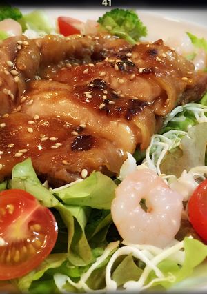 ☆簡単!柔らか照り焼きチキンサラダ☆-レシピのメイン写真