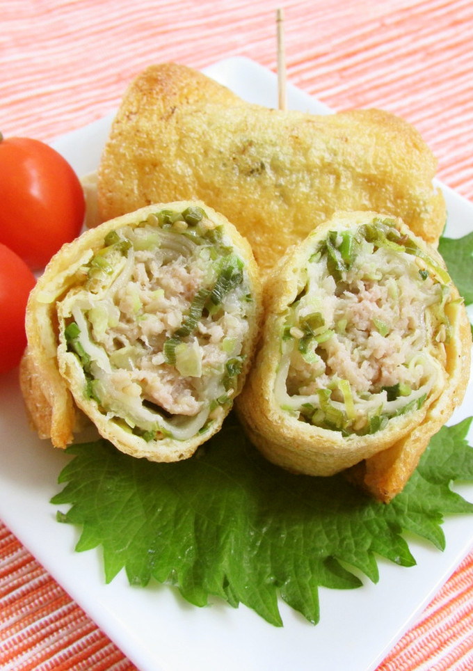 お揚げのネギ塩餃子巻き-レシピのメイン写真