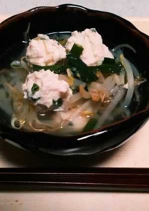 簡単！もやしと鶏だんごのスープ-レシピのメイン写真