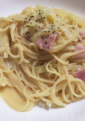 キャベツとベーコンのカルボナーラ-レシピのメイン写真