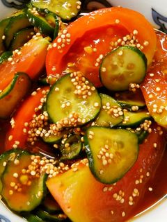 キュウリとトマト ローストキヌアのサラダ-レシピのメイン写真