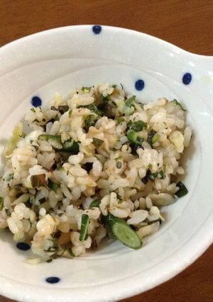 玄米茶入りの青じそチャーハン-レシピのメイン写真