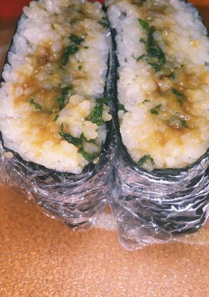 旦那のランチ、大葉味噌のおにぎらず-レシピのメイン写真