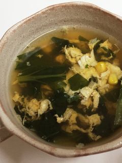 青梗菜とコーンの卵スープ-レシピのメイン写真