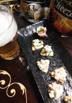 シーチキンときゅうりのチーザのカナッペ♪-レシピのメイン写真