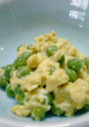 えんどう豆の炒り卵煮-レシピのメイン写真