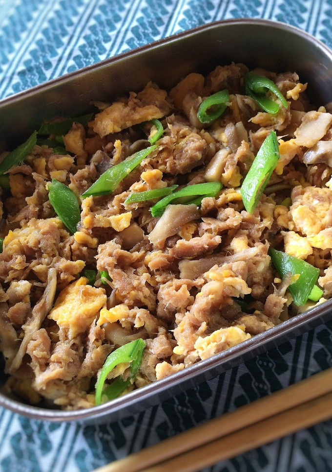 ツナときのこの丼弁当-レシピのメイン写真