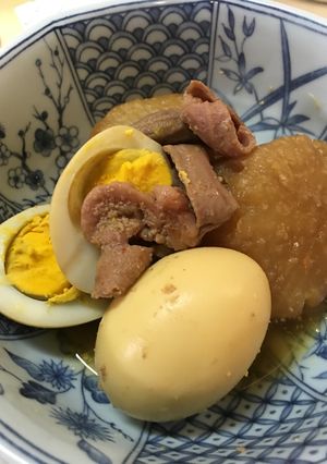 大根と玉子をホルモンで煮つける-レシピのメイン写真