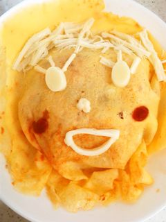 オムライスに、お父さんの顔-レシピのメイン写真