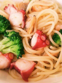 簡単♪アヒージョパスタ(うどんも出来る)-レシピのメイン写真