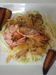 焼きエビパスタ(血管ダイエット食797)-レシピのメイン写真
