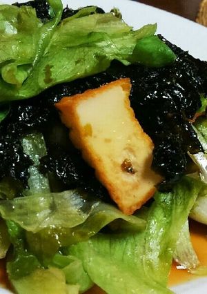 レタスと厚揚げのさっと炒め-レシピのメイン写真