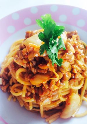 簡単＆栄養満点◎納豆キムチパスタ♡-レシピのメイン写真
