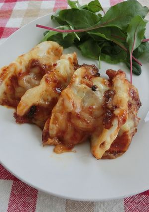⑥　餃子の韓国サムジャンマヨ焼き　⑥-レシピのメイン写真