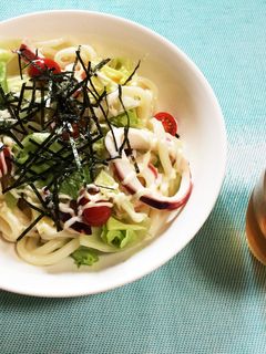 残り物でサラダうどん-レシピのメイン写真
