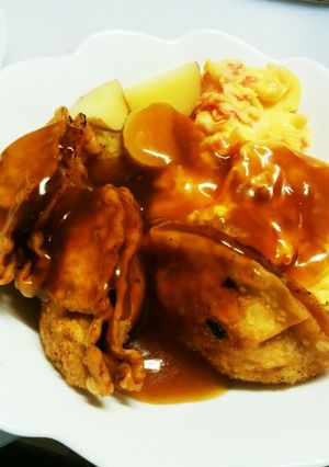 揚げ餃子の甘酢あんかけ-レシピのメイン写真