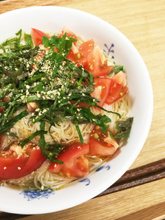 トマトと大葉のさっぱりそうめん-レシピのメイン写真