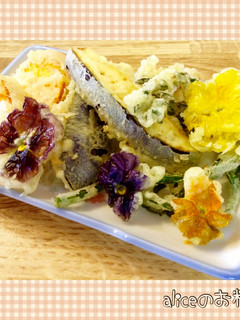 カワイイ♡お花の天ぷら♪-レシピのメイン写真