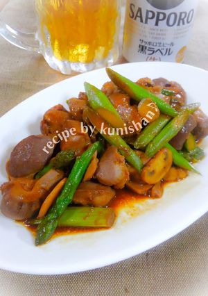 砂肝の甜麺醤ラー油炒め♪-レシピのメイン写真