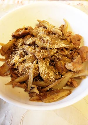 甘辛美味しい〜☆ご飯がすすむ肉ごぼう-レシピのメイン写真
