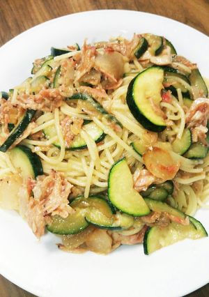 桜えびとズッキーニのパスタ♪-レシピのメイン写真