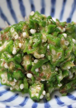 カツオ梅オクラ-レシピのメイン写真