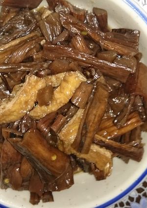 芋がらと油揚げの炒め煮-レシピのメイン写真