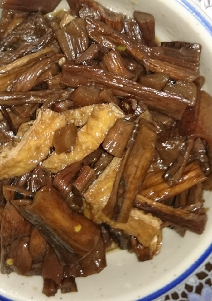 芋がらと油揚げの炒め煮-レシピのメイン写真
