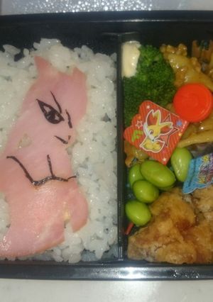 ポケモン☆キャラ弁☆ミュウツー-レシピのメイン写真