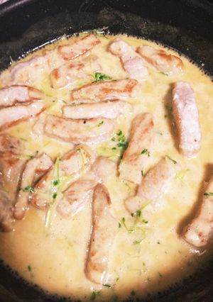 豚ロース厚切りホワイトソース煮-レシピのメイン写真