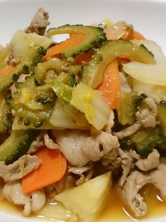 ゴーヤと白菜と豚肉の旨煮♪-レシピのメイン写真