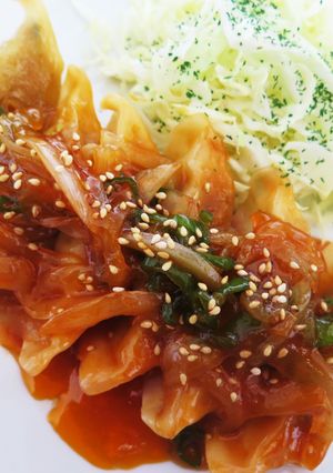 王将で♪焼き餃子の生姜焼き-レシピのメイン写真
