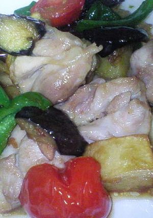 夏野菜と鶏もも肉の甘辛炒め-レシピのメイン写真