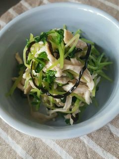 ♡ささみと豆苗の塩昆布和え♡-レシピのメイン写真