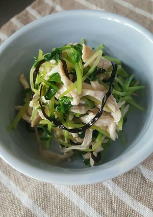 ♡ささみと豆苗の塩昆布和え♡-レシピのメイン写真