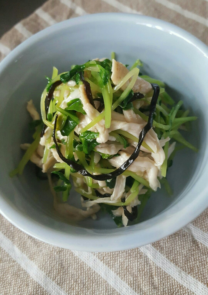 ♡ささみと豆苗の塩昆布和え♡-レシピのメイン写真