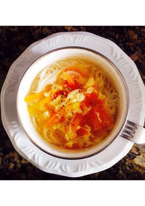 トマトと人参のにゅうめん-レシピのメイン写真