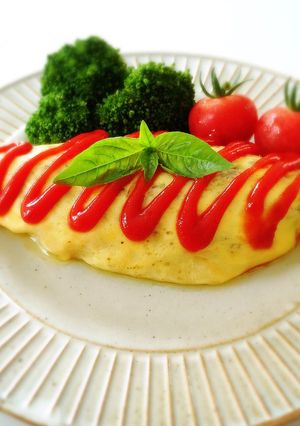 ひき肉と玉ねぎで♡簡単シンプルオムレツ★-レシピのメイン写真