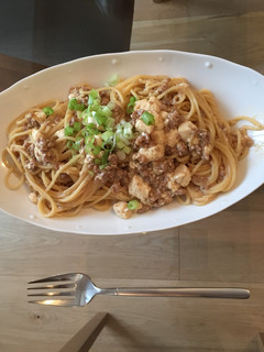 麻婆豆腐スパゲッティ-レシピのメイン写真