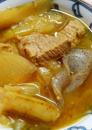 簡単！和食に♪豚肉と大根と蒟蒻の煮物＊ﾟ-レシピのメイン写真