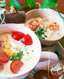 朝ご飯に簡単♪レンチン◎豆乳豆腐スープ