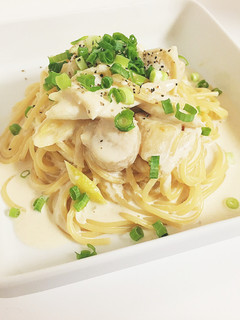 帆立と長ネギの味噌クリームパスタ-レシピのメイン写真
