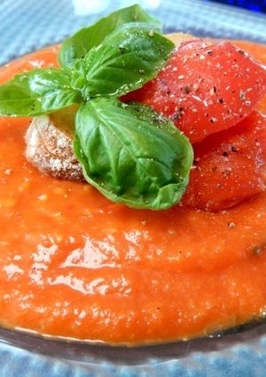 水なしで作る食べるトマトスープ-レシピのメイン写真