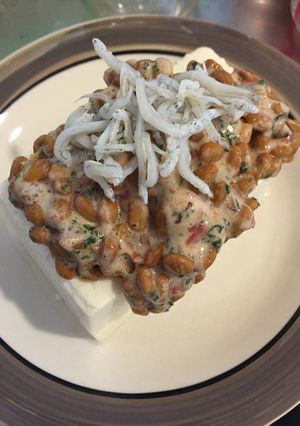 とうふの梅納豆のせ-レシピのメイン写真