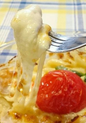 耐熱皿だけトマチーズペンネ-レシピのメイン写真