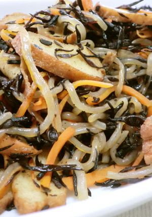 ひじきと糸こん炒り　息子のダイエット食-レシピのメイン写真