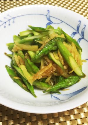 アスパラと生姜塩麹炒め-レシピのメイン写真