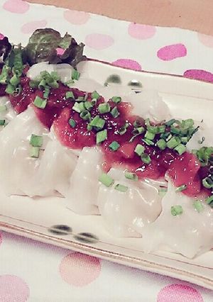 冷やし水餃子~さっぱり梅だれ~-レシピのメイン写真