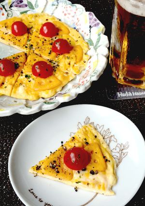 簡単おつまみ☆ピザ風チーザオムレツ-レシピのメイン写真